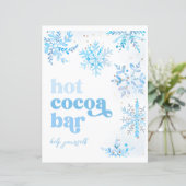 8x10 Snowflake Hot Cocoa Bar Sign (Standing Front)