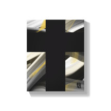 8x10" Trend Abstract Art Canvas Black White Gold