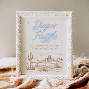 8x10 Western Diaper Raffle Sign
