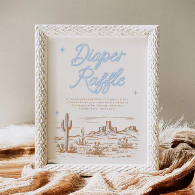 8x10 Western Diaper Raffle Sign | Zazzle