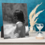 8x10 With Easel Plaque<br><div class="desc">Captured at the Kern River in Kernville, California. A beautiful man sits upon a rock suntanning and warming up after swimming in the cold Kern River.</div>