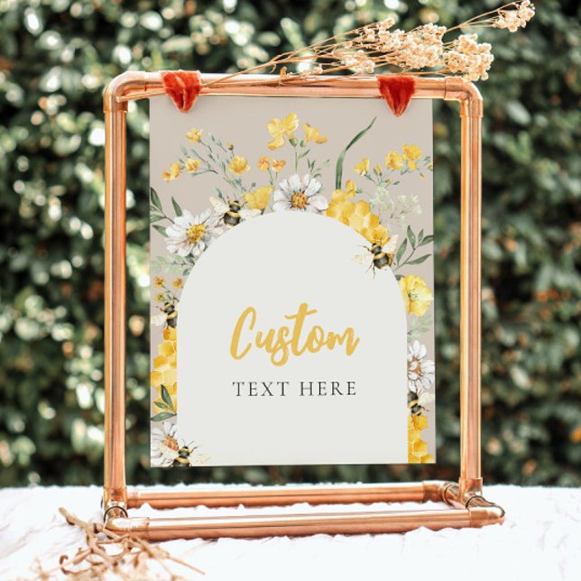 8x10 Yellow Floral Bee Custom Sign (Creator Uploaded)