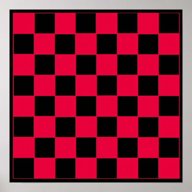 8x8 Checkers TAG Board (1-1/4" fridge magnets) Poster (Front)