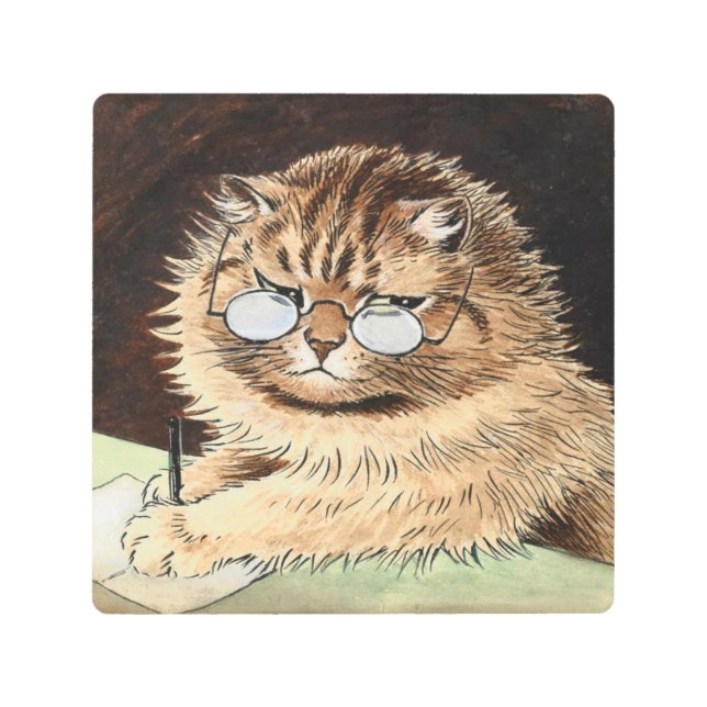 8x8 LOUIS WAIN CAT METAL WALL ART (Front)