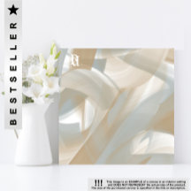 8x8" Sandy Tornado Trend Abstract Art Beige