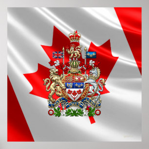 [900] Canada Coat of Arms [3D] Poster