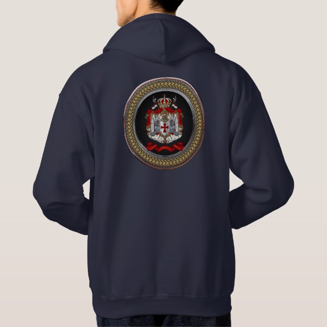 [900] Knights Templar Coat of Arms Hoodie (Back)
