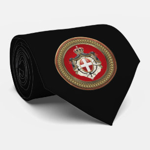 [900] Order of Malta - SMOM Coat of Arms Neck Tie