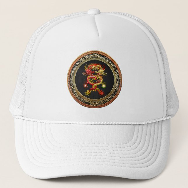 [900] Red and Yellow Dragons Trucker Hat (Front)