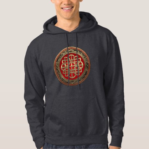 900 Sacred Celtic Gold Knot Cross Hoodie