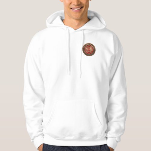 900 Sacred Celtic Gold Knot Cross Hoodie