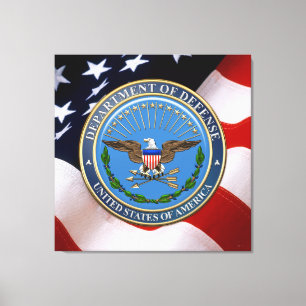 [900] U.S. Department of Defense (DOD) Emblem [3D] Canvas Print