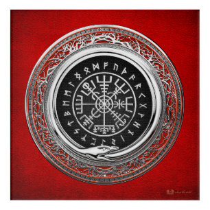 [900] Vegvisir - Viking Silver Magic Runic Compass Acrylic Print