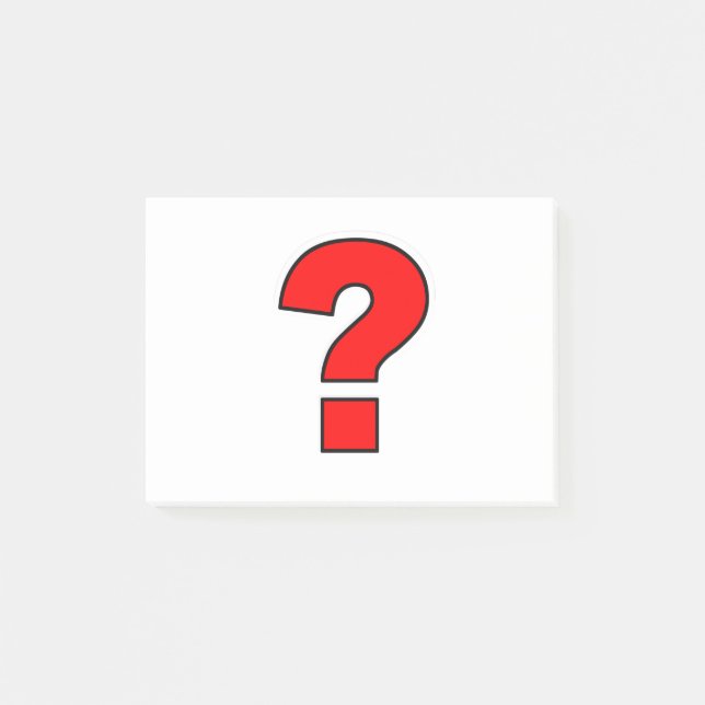 900px-REd_question_mark with white border Post-it Notes (Front)