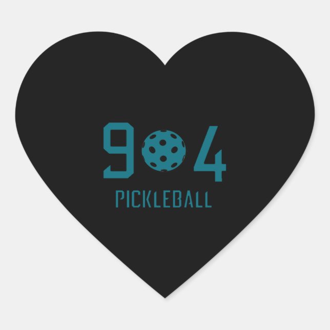 904 Pickleball  2 Heart Sticker (Front)
