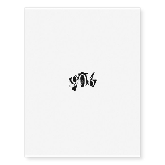 906 Temporary Tattoo (Front)