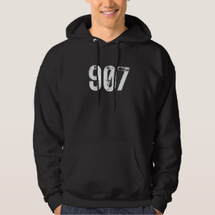 907 Area Code Alaska Mobile Telephone Area Code 90 Hoodie