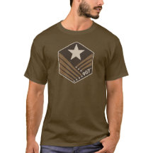 907th crest tshirt - Dark Earth