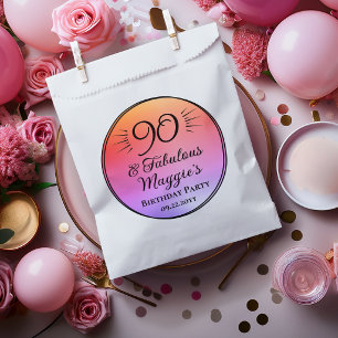 90 and Fabulous 90th Birthday Party  Favor Bag