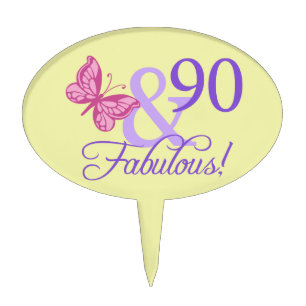 90 and Fabulous Oval Cakepick