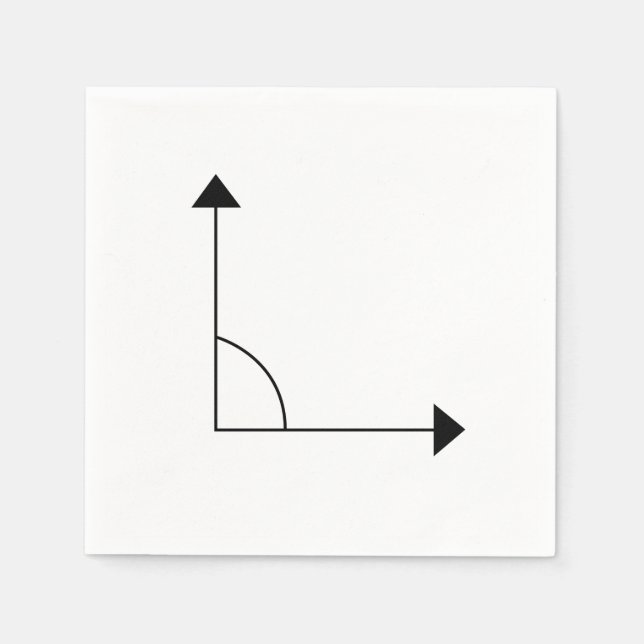 90 Degree Right Angle Math Party Napkins (Front)