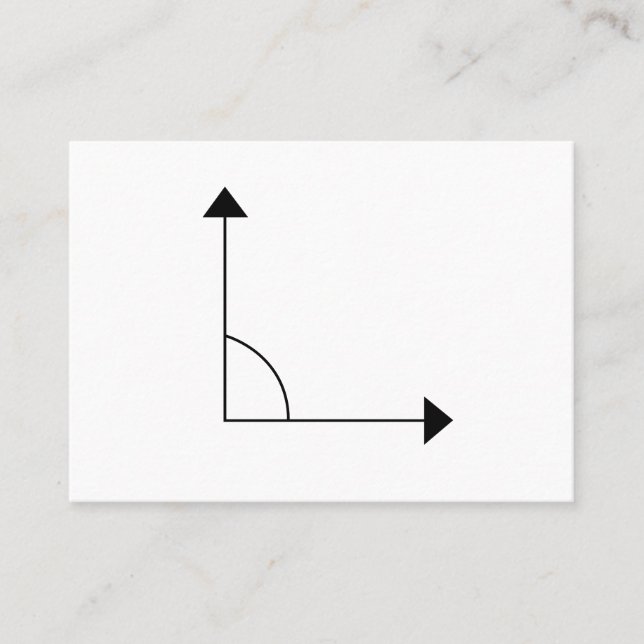 90 Degree Right Angle Math Teacher Business Card (Front)