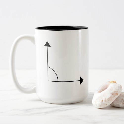 90 Degree Right Angle Math  Two_Tone Coffee Mug