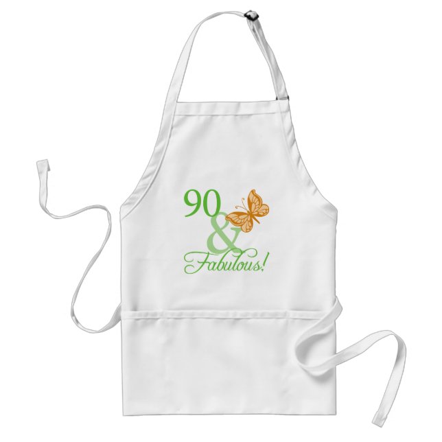 90 & Fabulous Birthday Gifts Adult Apron (Front)