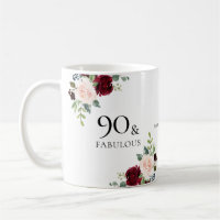 90 & Fabulous Womans 90th Birthday Party Gift