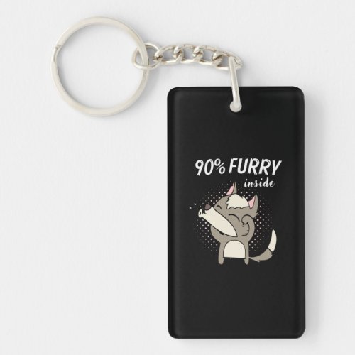 90 Furry Fursona Furries Fandom Fursuit Keychain