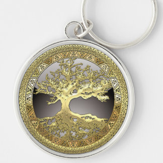 [90] Golden Celtic Tree of Life [3D] Keychain