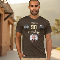 90 & Legendary 3 Photos Gold 90th Birthday