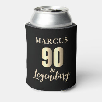 90 & Legendary Gold 90th Birthday  Can Cooler