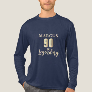 90 & Legendary Gold 90th Birthday  Tri-Blend Shirt