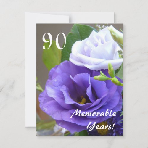90 Memorable Years_Birthday CelebrationQuote Invitation