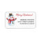 90 Merry Christmas Retro Snowman Return Address