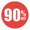 90% Ninety Percent OFF Discount Sale Sticker