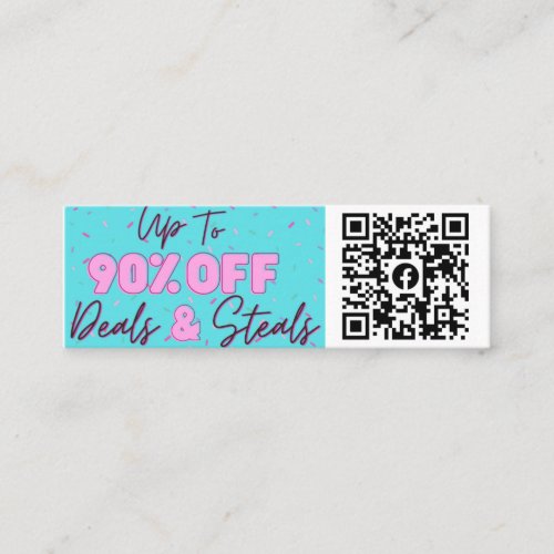 90 Off Deals  Steals group advertisement Mini Business Card