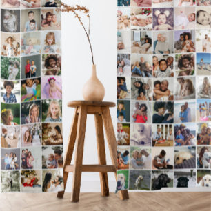 90 Photo Template Collage Personalized Sheer Curtains