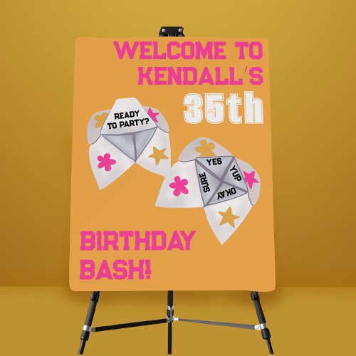 90s Cootie Catcher Preppy Birthday Welcome Foam Board