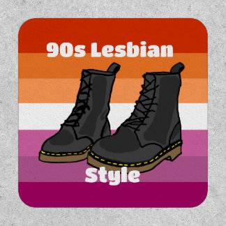 90’s Lesbian Style With Boots Square Patch