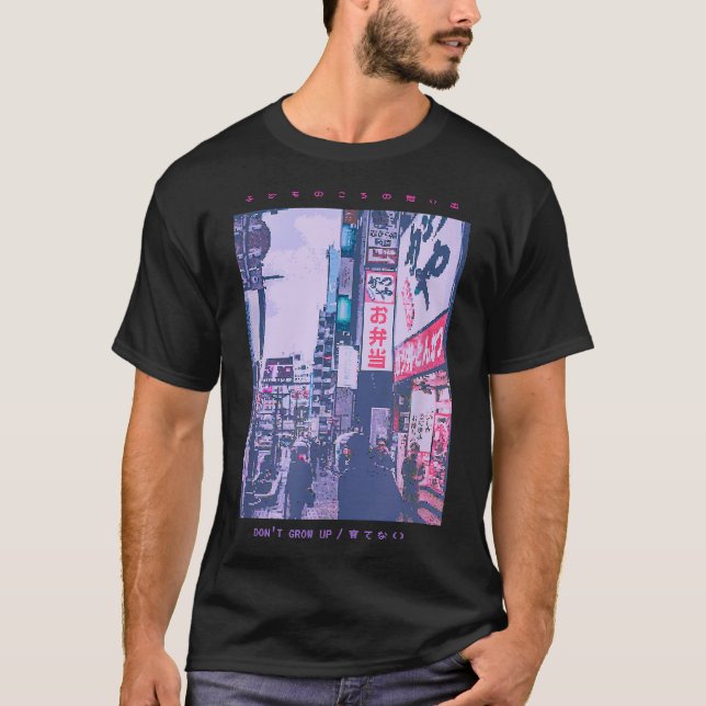 90_s Lofi Tokyo Japanese Streetwear Esthetic Grap T-Shirt (Front)