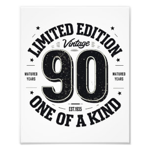 90 Year Old Gifts Vintage 1935 Limited Edition Photo Print