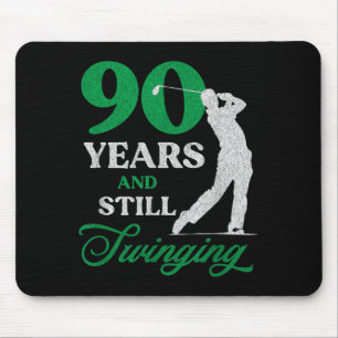90 Year Old Golfer_ Golfing Quote Golf 90th Mouse Pad