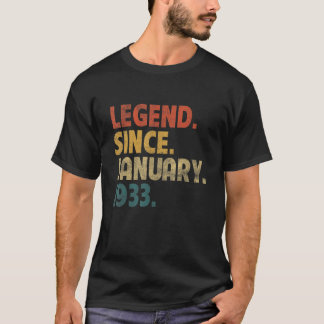 90 Year Old Legend Since January 1933 90th Birthd T-Shirt