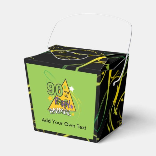 90 Year Old Party Animal Theme Favor Box