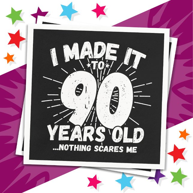 90 Year Old Sarcastic Meme Funny 90th Birthday Napkins (Creator Uploaded)