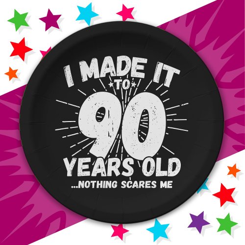 90 Year Old Sarcastic Meme Funny 90th Birthday Paper Plates