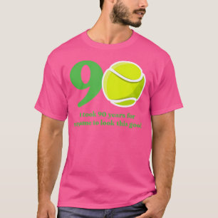 90 Year Old Tennis Player 90Th Birthday T-Shirt