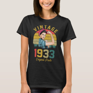 90 Year Old Vintage 1933 90th Birthday For Women T-Shirt